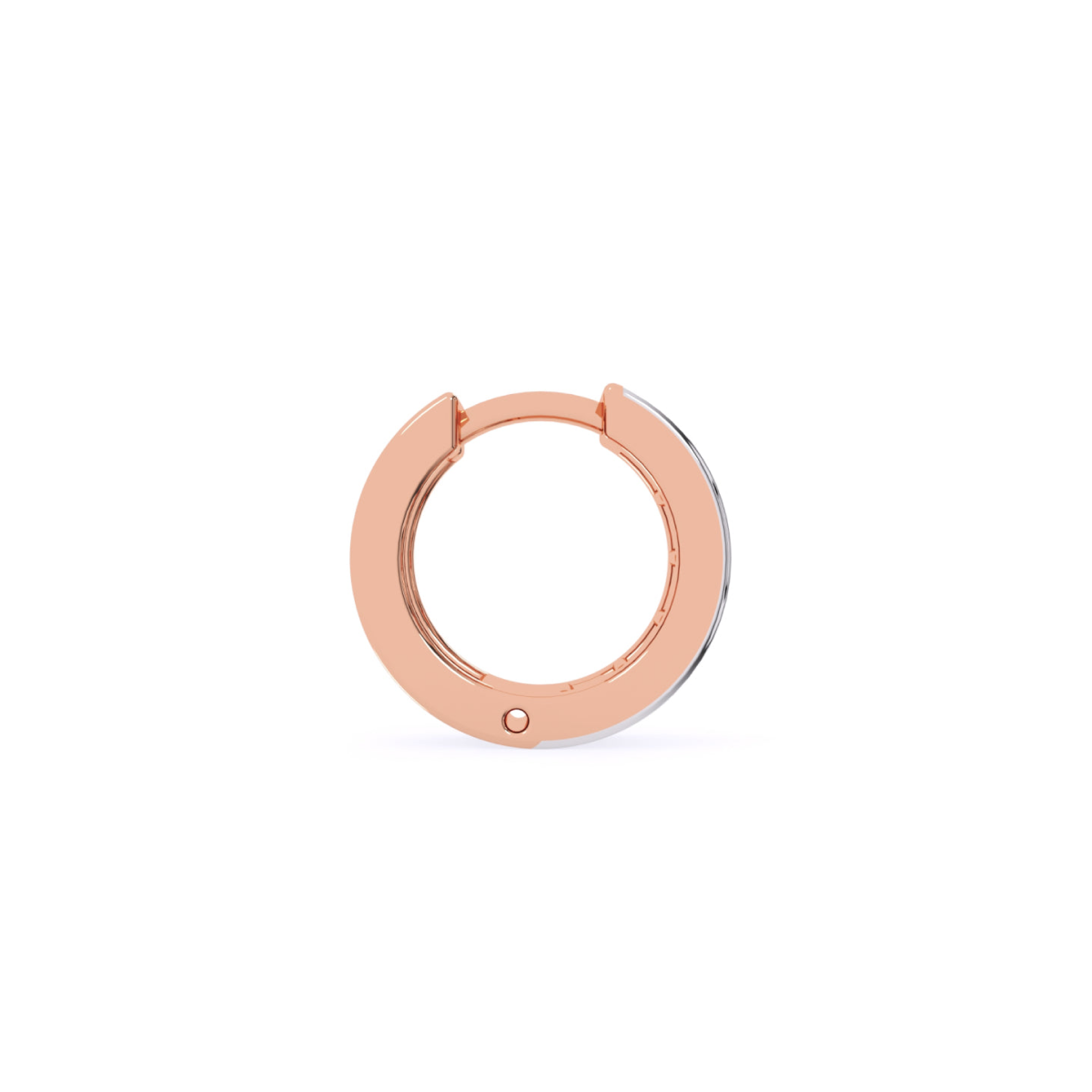 Channel Set Princess Lab Grown Hoop Earrings